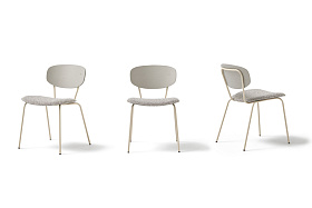 Стул из дерева с мягким сиденьем Silueta