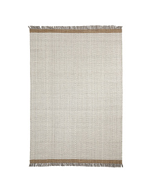 Ковер Brina из бежевой шерсти с узором в елочку 230 x 160 см