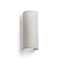 Вертикальное круглое льняное бра Otton R 2xE27