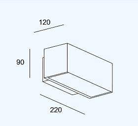 Уличный настенный светильник IP65 Afrodita 220mm LED 11.2W 4000K ON-OFF Темно-серый 1104 Lm
