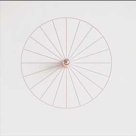 Бра Wheel 60 см белый + цоколь 5 см белый