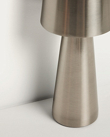 Настольная лампа Arenys малая из металла с блестящей серебристой отделкой