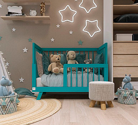 Кроватка для новорожденного Lillaland - модель Lilla Aria Ocean Blue