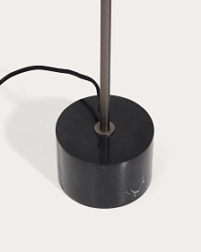 Торшер Lynor из черного металла с основанием из черного мрамора