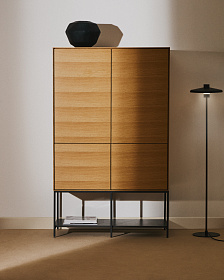 Vedrana Буфет из дубового шпона со стальными ножками 97,5 x 160 см