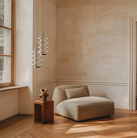 Подвесной светильник Vitree S черный металл/ прозрачный плафон