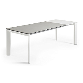 Стол Atta 160 (220) x90 белый керамика