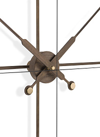 Настенные часы Delmori Premium черный/орех