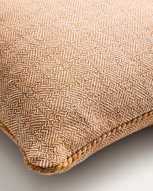 Чехол для подушки Filor из оранжевого хлопка с плетением, 50 x 50 см