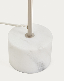 Торшер Lynor из матового металла с основанием из белого мрамора