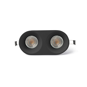 GAS 2L Черный встраиваемый светильник 2L GU10/MR16