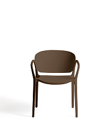 Уличный стул Ania темно-коричневый пластиковый