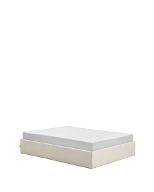 Основание кровати Nelzi из шенилла цвета экрю для матраса 150 x 200 см