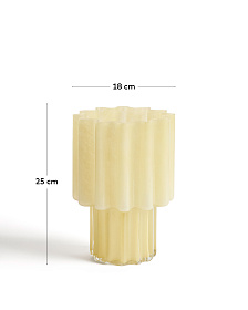 Желтая стеклянная ваза Cristila, 25 см