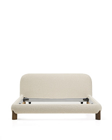 Кровать Odina из букле цвета экрю со съемным чехлом 180 x 200 см