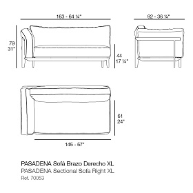 Уличный модульный диван Pasadena правый