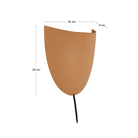 Настенный светильник Nibla из металла с терракотовым эффектом