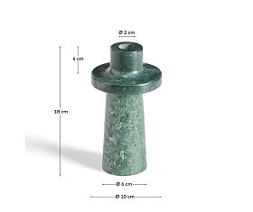 Подсвечник Zalvori из зеленого мрамора 18 см