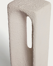 Скульптура Vriona из папье-маше цвета экрю 11 x 44,5 см