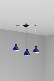 Подвесной светильник Venice 3L кобальтово-синего цвета