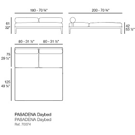 Уличный двойной шезлонг Pasadena 