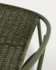 Уличное кресло-качалка Atrani из оцинкованной стали и зеленой веревки