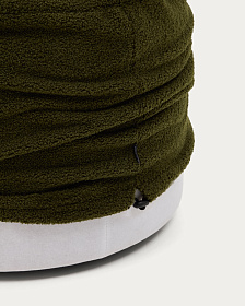 Пуф Kaeli со съемным чехлом из зеленого букле Ø 60 см