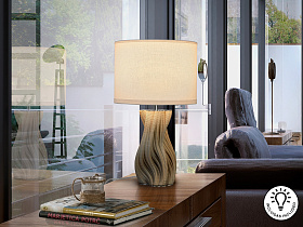 Merlin Настольная лампа 1L серая керамика