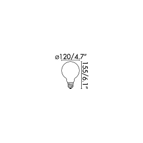 Лампочка G120 LED E27 19W 2700K 
