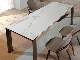 Раздвижной обеденный стол D2058BA /1095 из керамики и орехового дерева