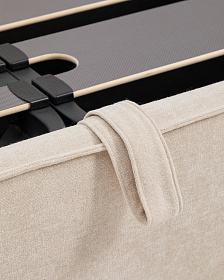 Кровать Arvian бежевого цвета из шенилла с ящиком для хранения 180 х 200 см