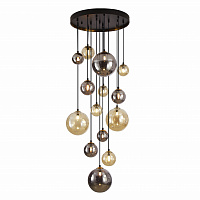 Люстра Dark 14L черная-латунь