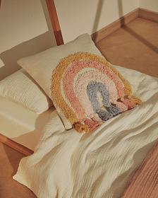 Чехол для подушки Tadea 100% хлопок разноцветная радуга 45 x 45 см