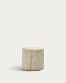 Цементный столик Drasi с отделкой под травертин Ø46 см