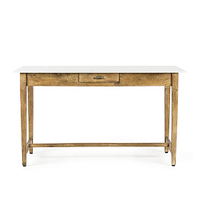 Деревянный стол Nopi с ящиком мрамор