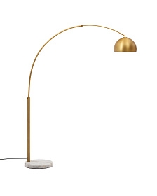 Madali Металлический торшер с латунной отделкой и основой из белого мрамора