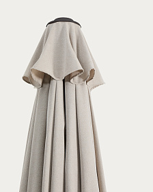 Бежевый зонт Milna с конструкцией из графитовой стали, диаметр 300 см