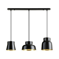 Vulcano Люстра 3L черный/золотистый