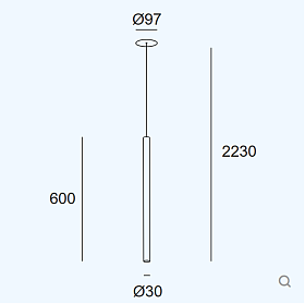 Подвесной светильник Stylus Recessed 600mm 00-5982-05-05