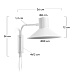 PLASS Настенный светильник металлический белый AA2386R05