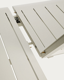 Раздвижной уличный стол Brela из алюминия цвета экрю 205(287) x 100 см