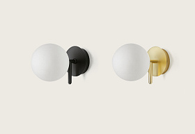 Бра Atom латунь/белый плафон