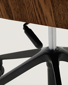 Офисный стул Madai из коричневого шенилла и ясеневого шпона