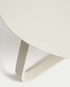 Уличный столик Tamaris из алюминия цвета экрю Ø80 см