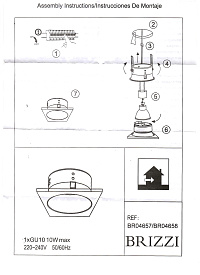 BR04658 Встраиваемый светильник LUANCO
