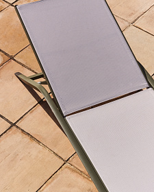 Шезлонг Capraia из зеленого алюминия