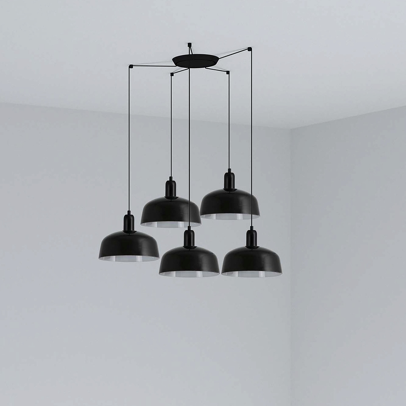 Подвесной светильник TATAWIN черный 5xE27