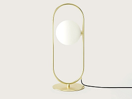 Настольная лампа Abbacus латунь/опаловое стекло