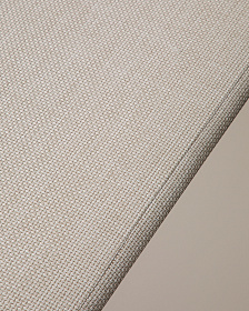 Уличный диван Vathi из бежевого алюминия с шезлонгом справа, 250 x 159 см