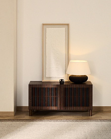 Тумба для обуви Beyla из ясеня с отделкой под орех